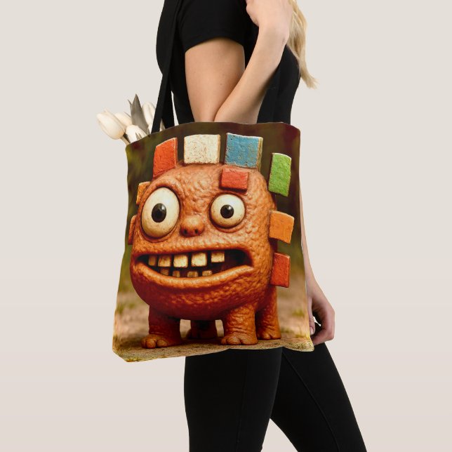 Odd Friends – Rainbow Block Monster PosterPoster Tote Bag (Close Up)