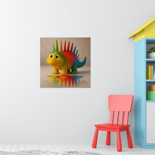 Odd Friends – Rainbow Dino Poster