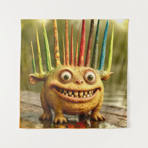 Odd Friends – Rainbow Spikes Monster Canvas Tapestry