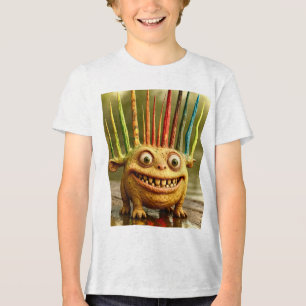 Odd Friends – Rainbow Spikes Monster Poster Tri-Blend Shirt