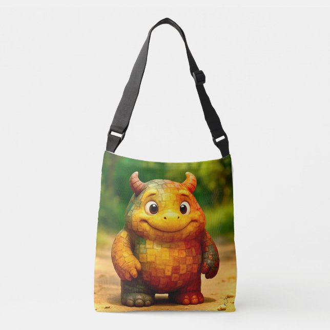 Odd Friends – Rainbow Tile Monster Poster Crossbody Bag (Front)
