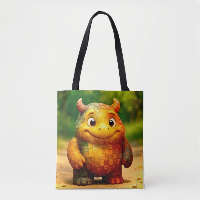 Odd Friends – Rainbow Tile Monster Poster Tote Bag (Front)