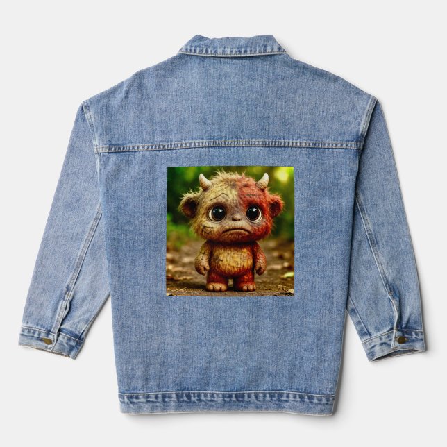 Odd Friends – Sad Baby Demon Poster Denim Jacket (Back)