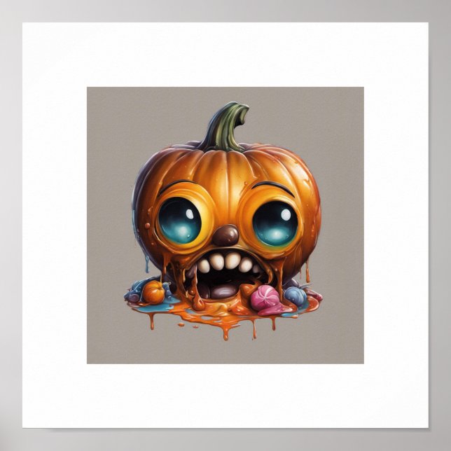 Odd Halloween Candy Pumpkin Poster (Front)
