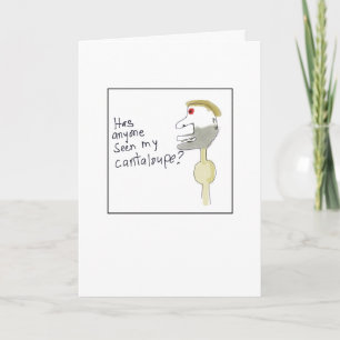 Odd Illustrated Missing Cantaloupe Card