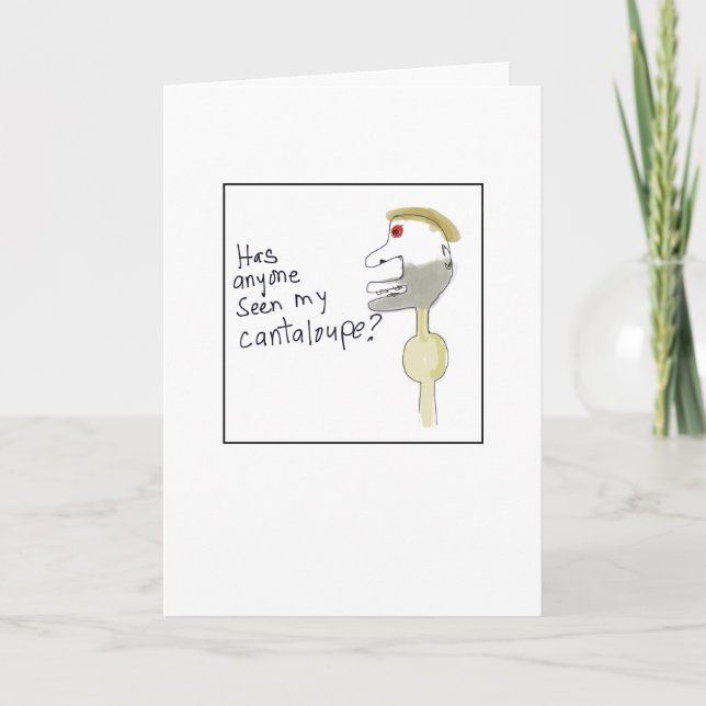 Odd Illustrated Missing Cantaloupe Card (Front)