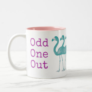 "Odd One Out" Flamingo Coffee Mug (Pink)