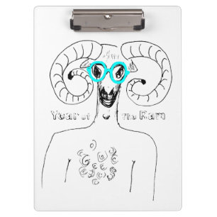 Odd Ram Aries Chinese Astrology Zodiac Clipboard