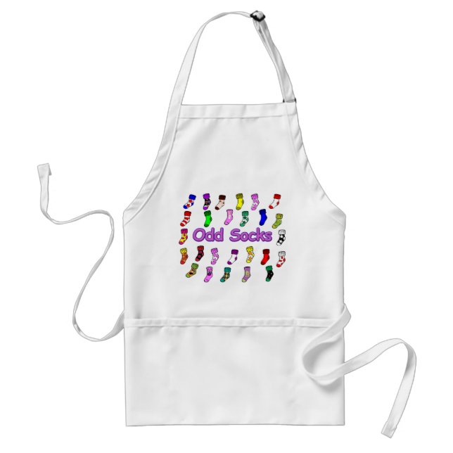 Odd Socks Apron - White (Front)