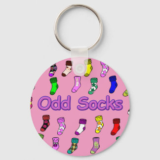 Odd Socks Key Chain - Pink