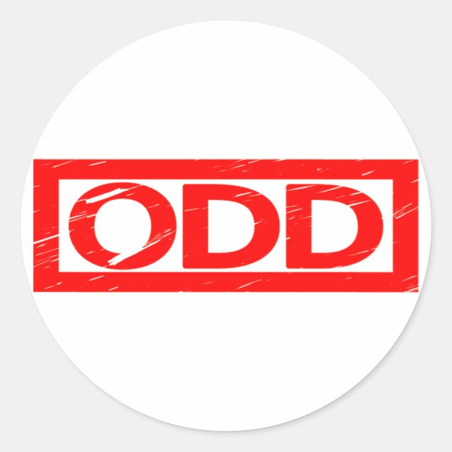 Odd Stamp Classic Round Sticker (Front)