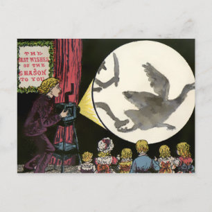 Odd Vintage Christmas Postcard