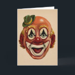 Odd Vintage Clown Birthday Card<br><div class="desc">Custom restored,  high quality vintage clown image.</div>