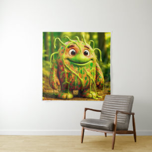 OddFriends – Gooey Green Monster Poster Tapestry