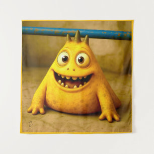 OddFriends – Happy Yellow Monster Poster Tapestry