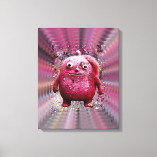 OddFriends – Pink Whimsical Creature Poster Canvas Print