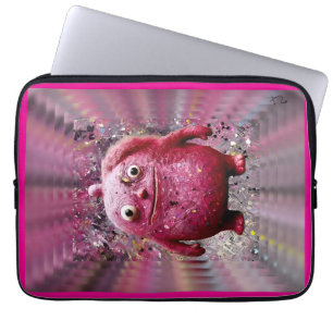 OddFriends – Pink Whimsical Creature Poster Laptop Sleeve