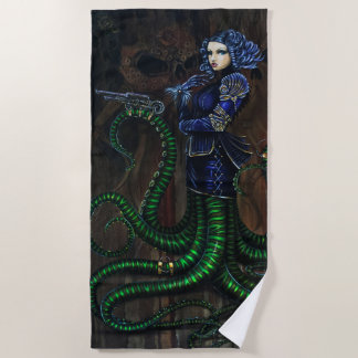Oddities Octogirl Daughter of Cthulhu Beach Towel