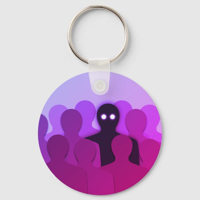 Oddity Surreal Pink Aesthetic Weirdo Key Ring (Front)