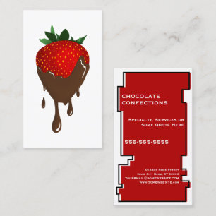 oddRex chocolate covered strawberry Business Card