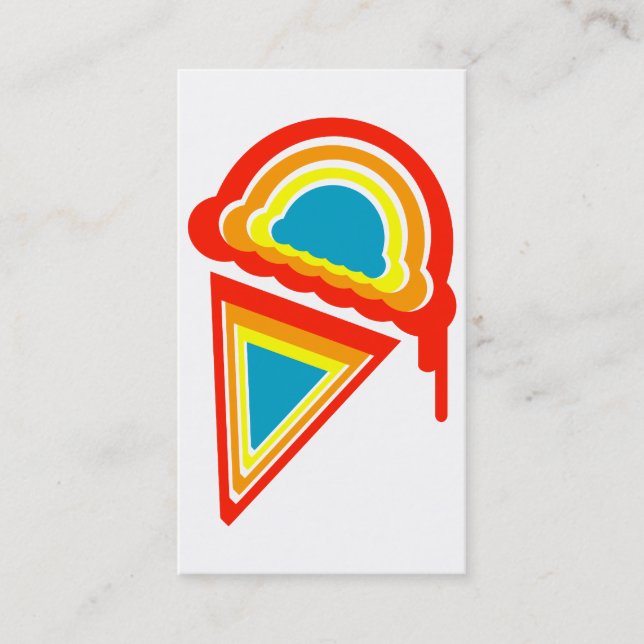 oddRex ice cream rainbow dripz Business Card (Front)