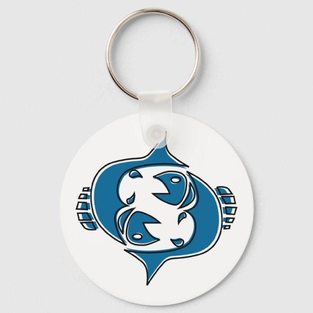 oddRex pisces Key Ring (Front)