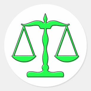 oddRex scales of justice Classic Round Sticker