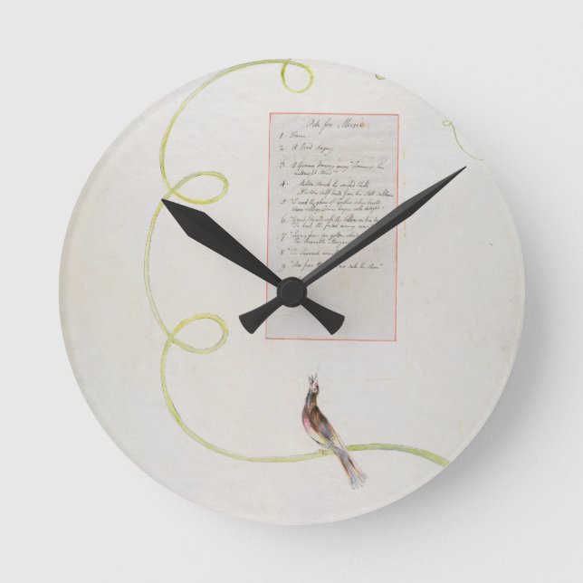 'Ode for Music' design 94 from 'The Poems of Thoma Round Clock (Front)