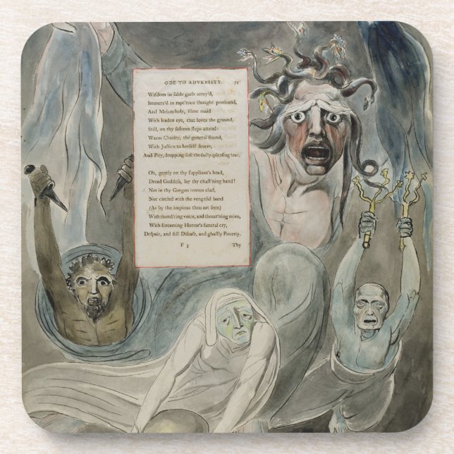 Ode to Adversity, from 'The Poems of Thomas Grey', Coaster (Front)