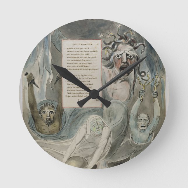 Ode to Adversity, from 'The Poems of Thomas Grey', Round Clock (Front)