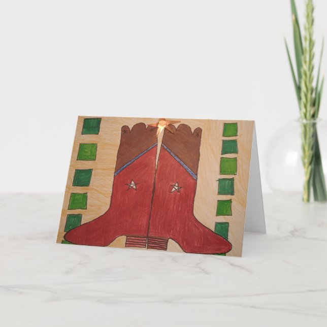 Ode to Bakersfield - crayon and ink pen Card (Front)