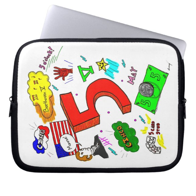 Ode to Five Laptop Sleeve (Front)