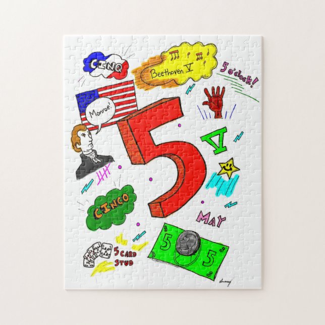 Ode to Five Puzzle (Vertical)