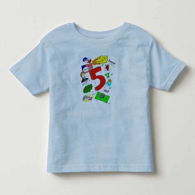 Ode to Five Toddler Ringer T-Shirt (Front)