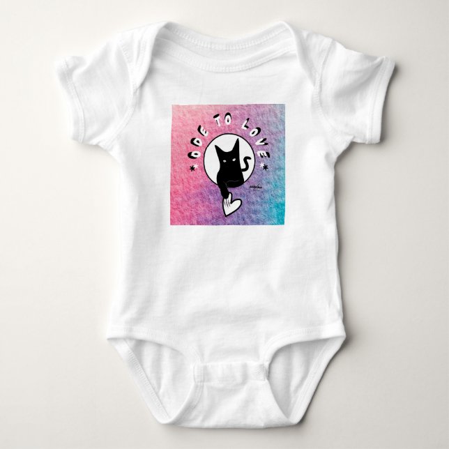 Ode to Love Cat Bodysuit by Adiela Akoo (Front)