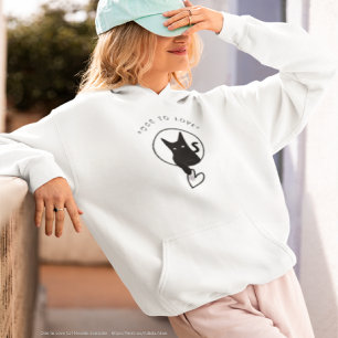 Ode to Love Cat Hoodie by Poet Adiela Akoo