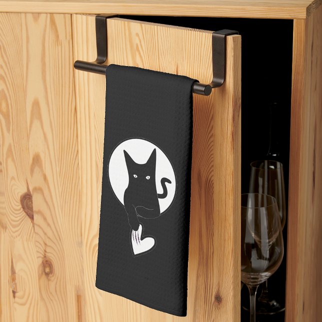 Ode to Love Cat Kitchen Towels by Poet Adiela Akoo (Love Cat Cute Kitchen Towel by Poet Adiela Akoo - for the perfect blend of love & Halloween chill
)