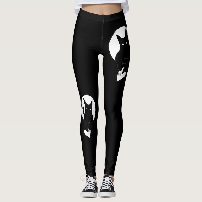 Ode to Love Cat Leggings by Adiela Akoo (Front)