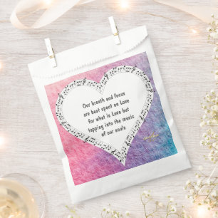 Ode to Love Favour Bags by Poet Adiela Akoo