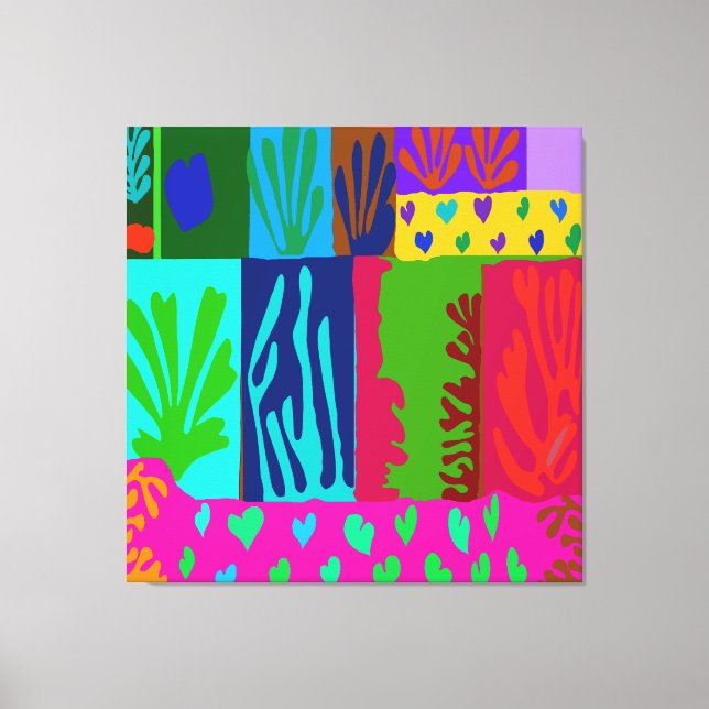 Ode to Matisse Collage Canvas Print (Front)