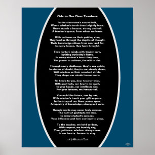 Ode to Our Dear Teachers Poem Poster HAMbyWG