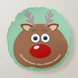 Ode to Rudolph Round Cushion