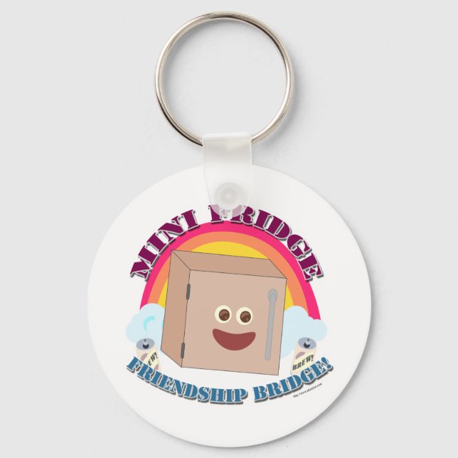 Ode to the Mini Fridge! Key Ring (Front)