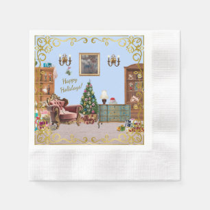 Ode to The Nutcracker Ballet Blue Napkin