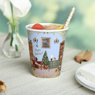 Ode to The Nutcracker Ballet Blue Paper Cups