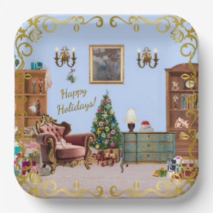 Ode to The Nutcracker Ballet Blue Paper Plate