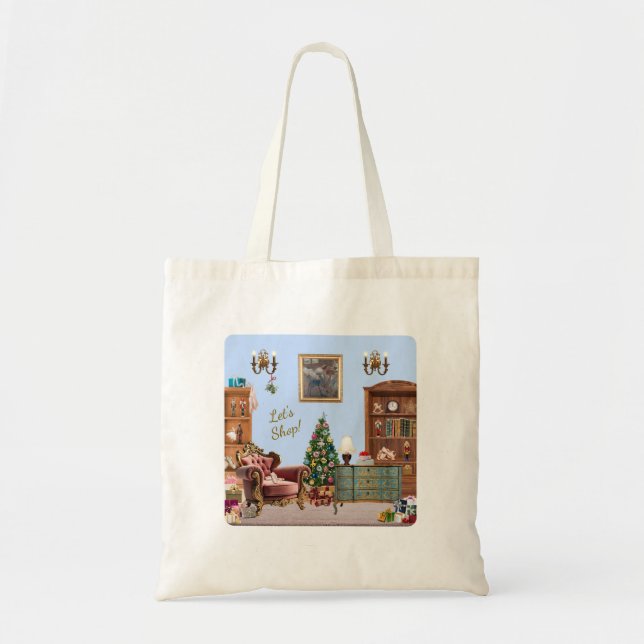 Ode to The Nutcracker Ballet Blue Tote Bag (Front)