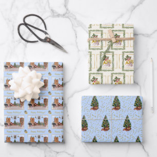 Ode to The Nutcracker Ballet Blue Wrapping Paper Sheet