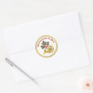 Ode to The Nutcracker Ballet French Horn Classic Round Sticker