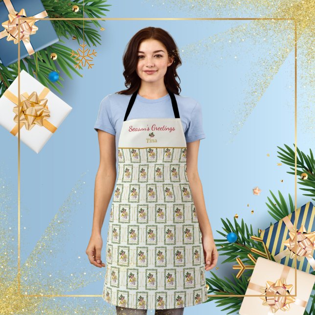 Ode to The Nutcracker Garland Ivory Accent Apron (Creator Uploaded)